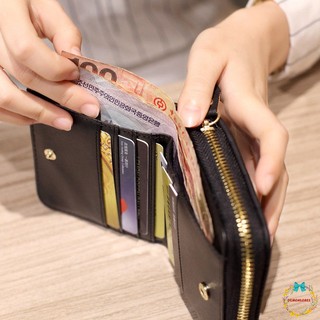 MPD-Fashion Women PU Leather Mini Wallet Card Key Holder
