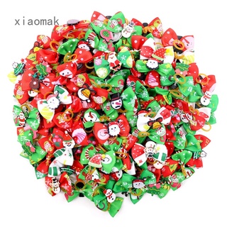 10 Pcs Christmas Dog Hair Accessories Pet Dog Hair Bows Holiday Party Dogs Bows Dog Grooming Bows Pet Headgear For Small Dog