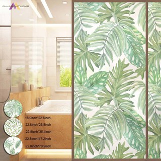 ★ABH★ Window Films Self-adhesive Frosted Leaves Glasses Stickers Matte Pads Privacy for Bathroom Liv