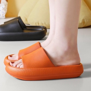 ◆⊕♠F4 Thick bottom solid color home unisex couple non-slip silent indoor comfortable slippers