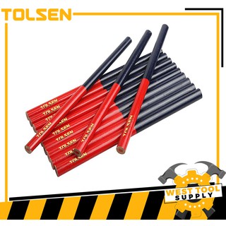 Tolsen 12pcs Oval Carpenter Pencil Bi-Color 42022