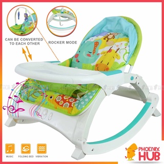 Phoenix Hub 7288 baby Rocker Portable Rocking Chair 2 in 1 Musical Infant to Toddler Dining Chair (6)