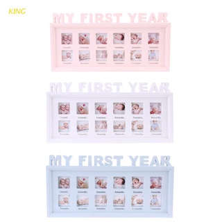 KING Creative DIY 0-12 Month Baby "MY FIRST YEAR" Pictures Display Plastic Photo Frame Souvenirs Commemorate Kids Growing Memory Gift