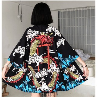 Kimono sun protection clothing female Japanese Harajuku styl (3)