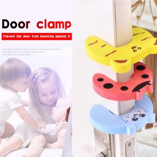 1Pcs Cartoon Child Safety Protection Card Lock / Cute Animal Security Card Door Stopper / Child Finger Door Clamp Protector
