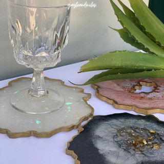 Resin Handmade Coasters Geode and Reflective