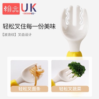 【Hot Sale/In Stock】 Baby Spoon Learn to Eat Training Eat Short-handled Fork Spoon Complementary Food (8)