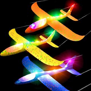 LED Light Up Throwing Airplane -Game, Outdoor Sports Toys- Outdoor Launch Glider Plane,Kids Foam Plane,Gliders, Aircraft ,Gifts