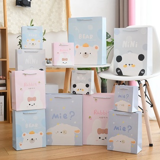 Gift bag Japanese and Korean ins style cute cartoon gift bag small fresh creative packaging paper ba