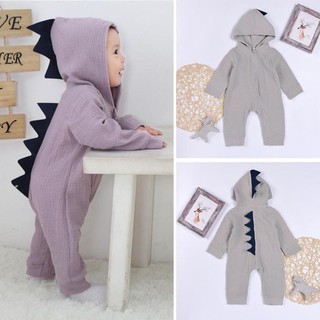 Infant Baby Girls Boys Dinosaur Romper Jumpsuit Newborn Hooded Party Costumes