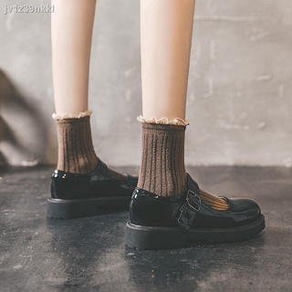 ◎British style small leather shoes single shoes female Mary Jane thick-soled student buckle jk Japan