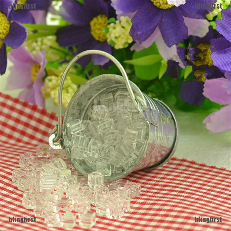 【∮】 Dollhouse Miniature Ice Cube Bucket 1:12 Scale Fairy Home Kitchen Decor ☆HOT☆