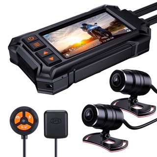 [Ready Stock]▤Motorcycle Dash Camera Overall Waterproof, BlueSkySea A12 Front and Rear 1080P + 1080P