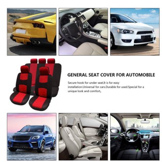 【FREESHIPPING】【Ele】9 Pcs/set Universal Car Seat Covers Vehicles Accessories