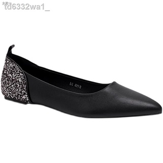 ✆♂✳▥Hong Kong single shoes women s autumn 2021 new Korean style pointed shallow mouth flat leather s