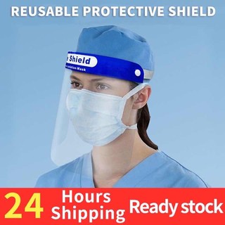 HHS Face Shield Protect Eyes and Face with Protective Clear Film Elastic Band and Comfort Sponge