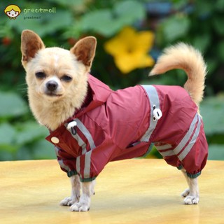 ✨GM✿ Puppy Pet Dog Cool Raincoat Glisten Bar Hoody Waterproof Rain Lovely Jackets Coat Apparel Cloth (5)