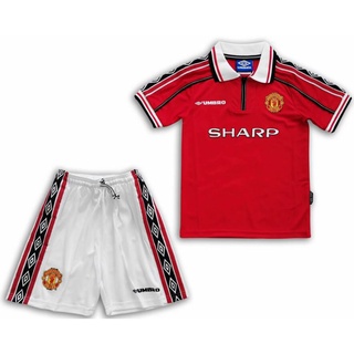 ✣1998 Manchester United kids kits Retro soccer J