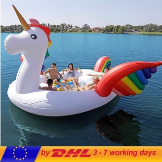 6-8person Upgrade Flamingo Pool Float Giant Inflatable Unicorn Swimming Pool Island For Pool Party (1)