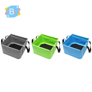 [New]18L Portable Outdoor Travel Folding Water Bucket Wash Basin Multifunctional Portable Wash Basin Folding Bucket Green