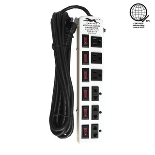 Panther PSP-0119 Individual Switch Extension Cord 6 Gang and 5 Meter Wire w/ Voltage Surge Protector (3)
