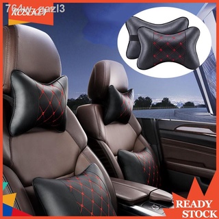 ✕✆【Rosekey】Car PU Headrest Seat Neck Pillow head pillows Lumbar support car 1pcs TZ002