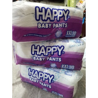 HAPPY BABY PANTS DIAPER ( XXLARGE) 660 FOR 3 PACKS (30PCS. PER PACK)