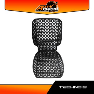 Techno G TG-BRC-BLK Car Seat Backrest Cushion Support - Black Office Chair