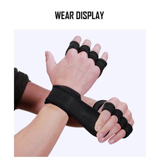 weightlifting glovesFitness Sports Weightlifting Gloves Silicone Anti-slip Workout Half Finger Glove