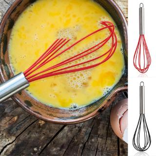 Kitchen Mixer Balloon Wire Egg Beater Tool Silicone Eggbeater Handle Whisk (1)