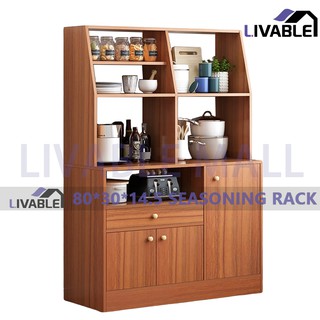 LIVABLE Sideboard Modern Storage Cabinet Living Room Cupboard Home Kitchen Cabinet Integrated Shelf (2)