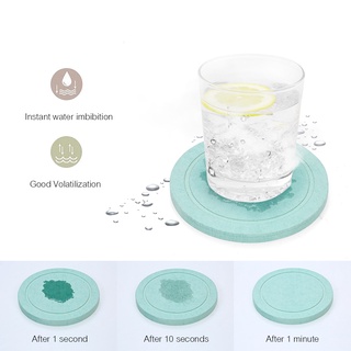 [Home Decoration]Natural Diatomaceous Earth Drink Coaster Absorbent Modern Round Coaster for Drinks Drinking Cups Protect Furniture From Damage
