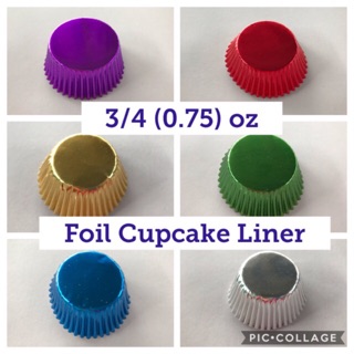 3/4 (0.75) oz Foil Cupcake Liner (100 pcs) (1)