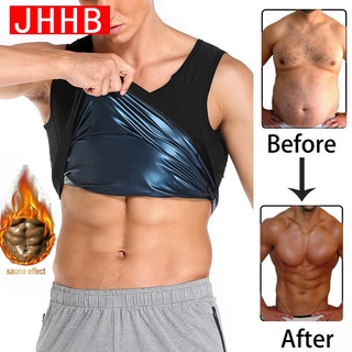 Men Sweat Sauna Vest Slimming Polymer Workout Tank top Weight Loss Fat Burner