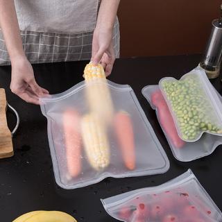 Reusable PEVA Silicone Food Storage Bag/ Kitchen Organizer with Zip Lock/ Leak Proof Containers/ Fresh Bag Food Storage Bag