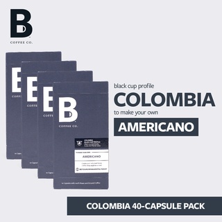 B Coffee Co. Colombia Capsule Bundle 4 Packs Nespresso Compatible Coffee Capsules 10 Pods per Pack