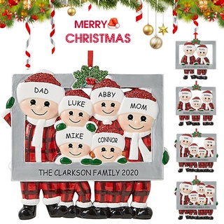 Ready Stock/❐Christmas Tree Ornament 2020 Quarantine Family Xmas Decoration Customized Family Member