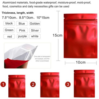 100Pcs Matt Self Sealing bag Aluminium Ziplock Bags Matt Self Sealing Mylar Foil Heat seal bag