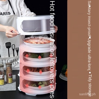Insulated Vegetable Cover Transparent Household Food Dust Cover Leftovers Storage Box Multi-Layer Stackable Fresh-Keeping Vegetable Cover Table Cover