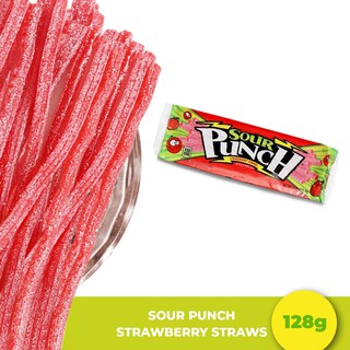 Sour Punch Strawberry Gummy Straws 128g