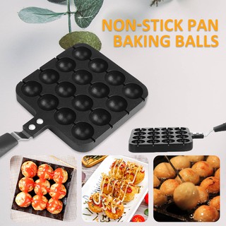 MINI 16-hole Non-stick Takoyaki Grill Pan Octopus Ball Maker Bake Mold Whole Size: Approx. 35 x 15.5 cm / 13.78 x 6.1 inch