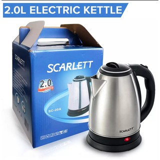 Stainless Steel Scarlett Electric Kettle Kitchen 2.0L