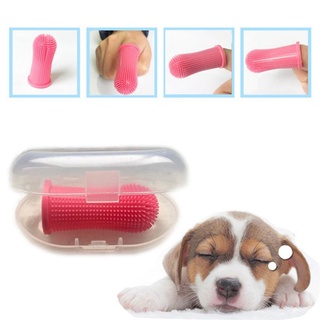 REBUY 1pc Dog Accessories Silicone Teeth Care Tool Dog Brush Pet Tooth Brush Dog Cat Baby 3 Colors Cleaning Supplies Super Soft Bad Breath Tartar Pet Finger Toothbrush/Multicolor (7)