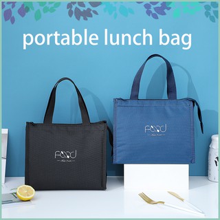 Waterproof Zip Lunch Handlebag Portable Picnic Travel Food Bags Cooler Breakfast Bag