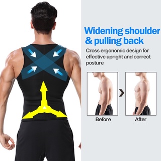 Body Shaper Waist Trainer Vest Slimming Sauna Sweat Compression Shapewear Fat Burner Workout for Men (7)
