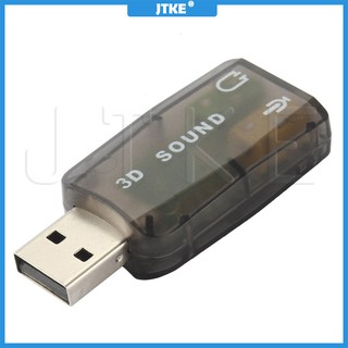 JTKE USB 2.0 Sound Card 3D USB Audio 5.1 Channel External Adapter