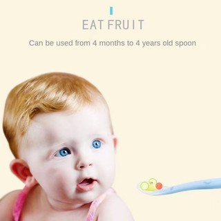 Hellomom Silicone soft spoon for infants, BPA FREE feeding spoon, baby safety training spoon (4)