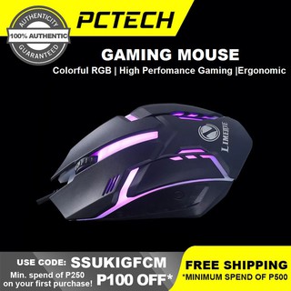 S1 limeide Gaming Mouse Led Light 3d Roller Colorful Gradient Mouse Luminous Wired Usb RGB Mouse