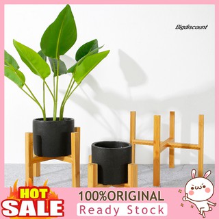 BIG_Wood Flower Pot Bonsai Rack Holder Home Garden Indoor Display Plant Stand Shelf