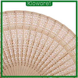 [KLOWARE1] Vintage Japanese Sandalwood Hand Fan Wooden for Wedding Party Decor